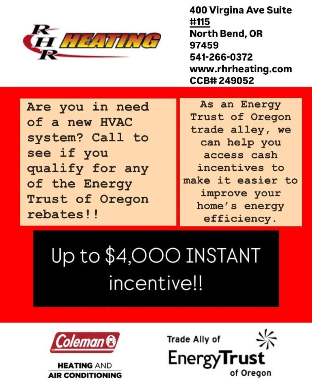 RHR Heating and Cooling - Oregon Energy Trust